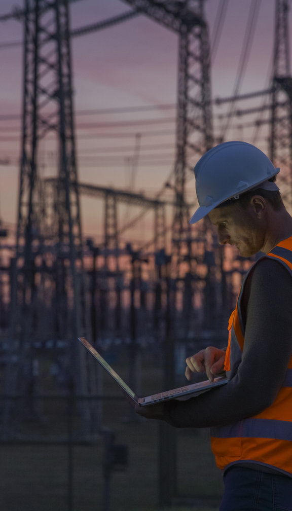 engineer at a substation